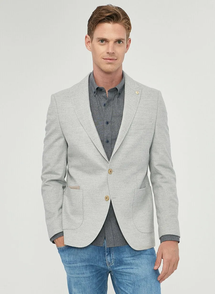 16840 Grey Slim Fit Jacket