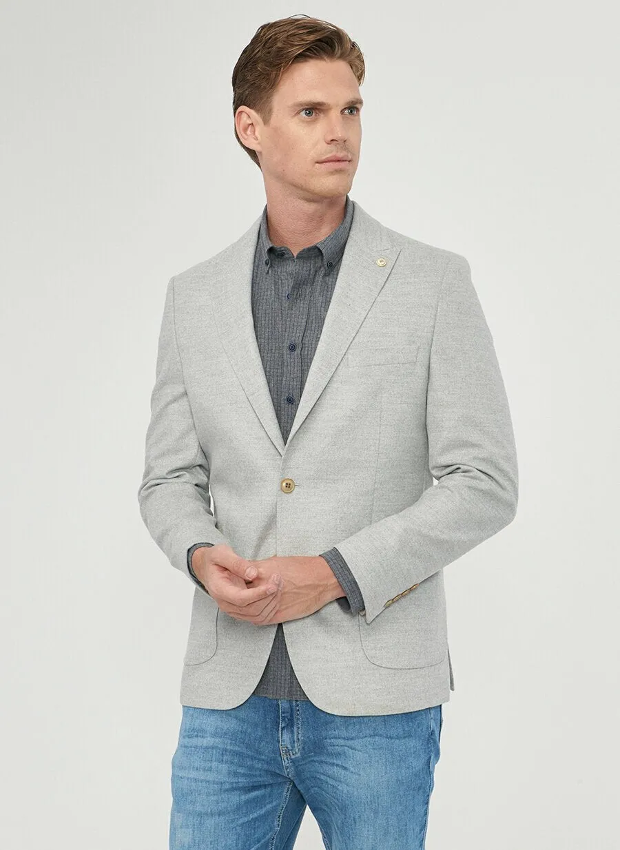 16840 Grey Slim Fit Jacket