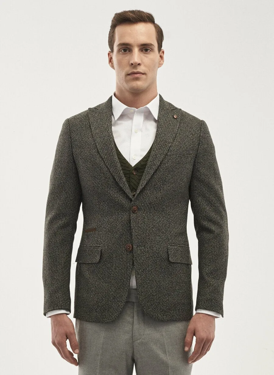 16863 Green Slim Fit Jacket