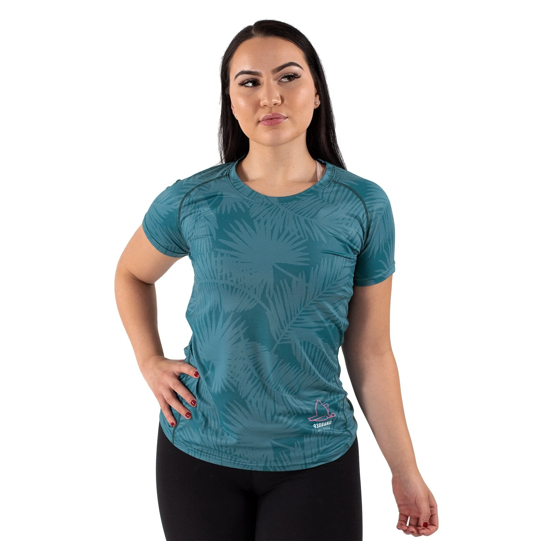 93brand Women's Dry Fit T-Shirt 2-PACK - Palm/Butterfly