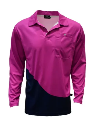 Adult Long Sleeve High Vis Shirt Pink