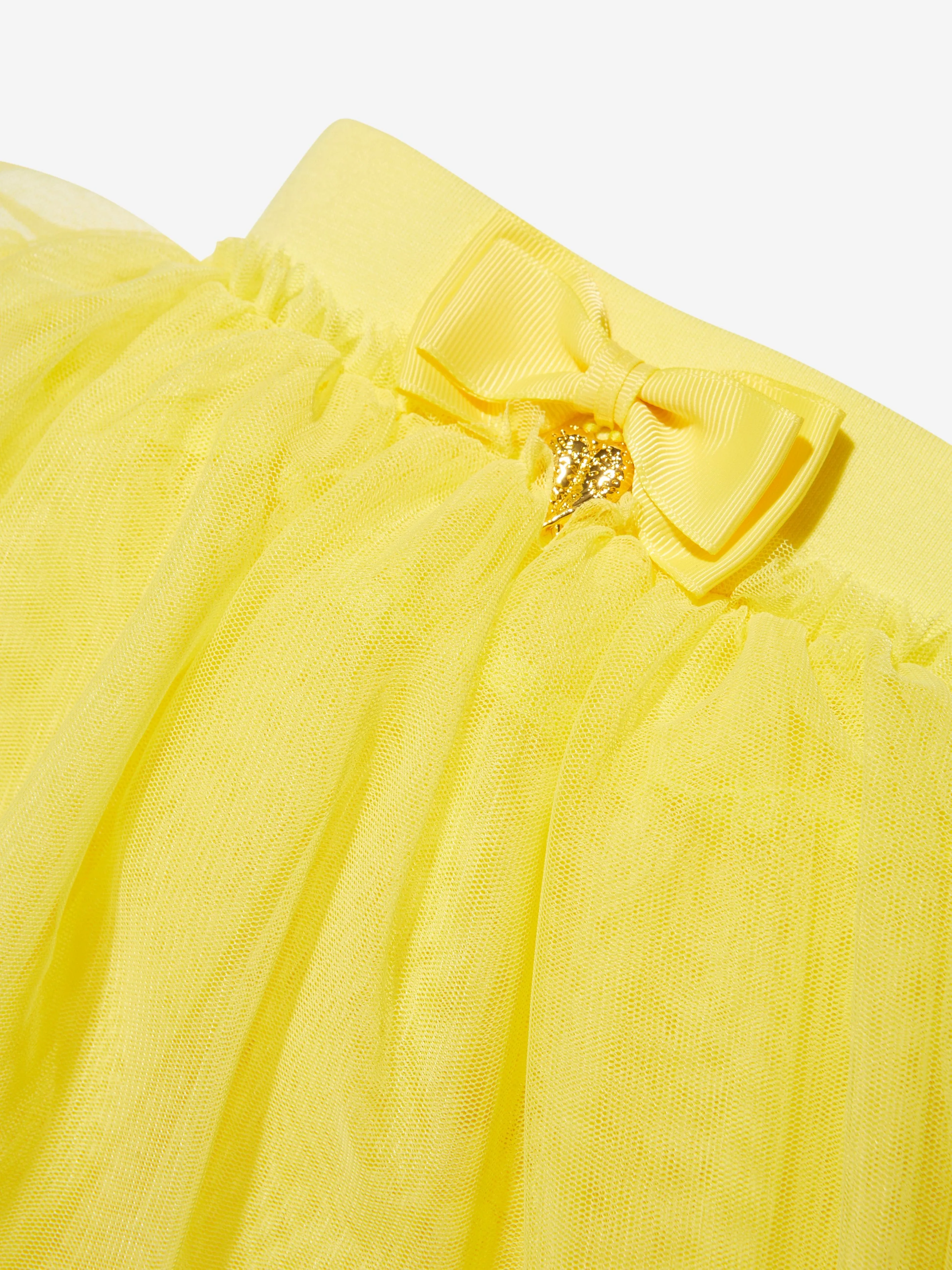 Angels Face Girls Petal Tiered Skirt in Yellow