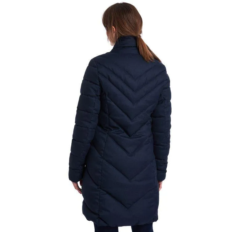 Barbour Barmack Ladies Quilted Jacket - Navy Herringbone