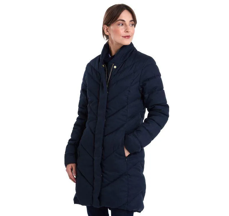 Barbour Barmack Ladies Quilted Jacket - Navy Herringbone