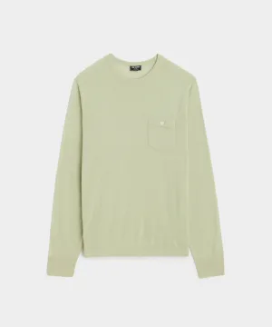 Cashmere Pocket Tee in Soft Sage