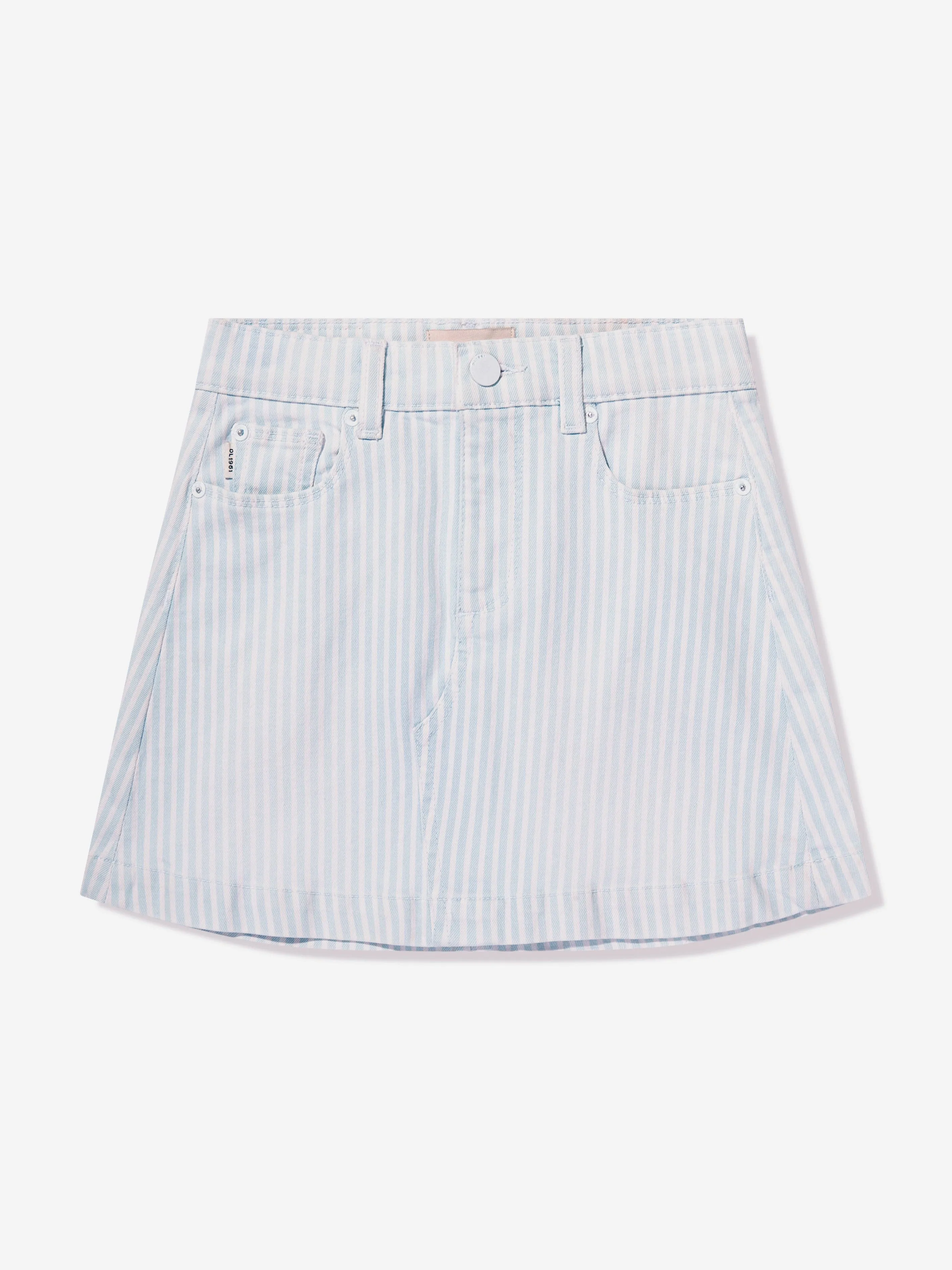 DL1961 Girls Jenny Striped Mini Skirt in Blue