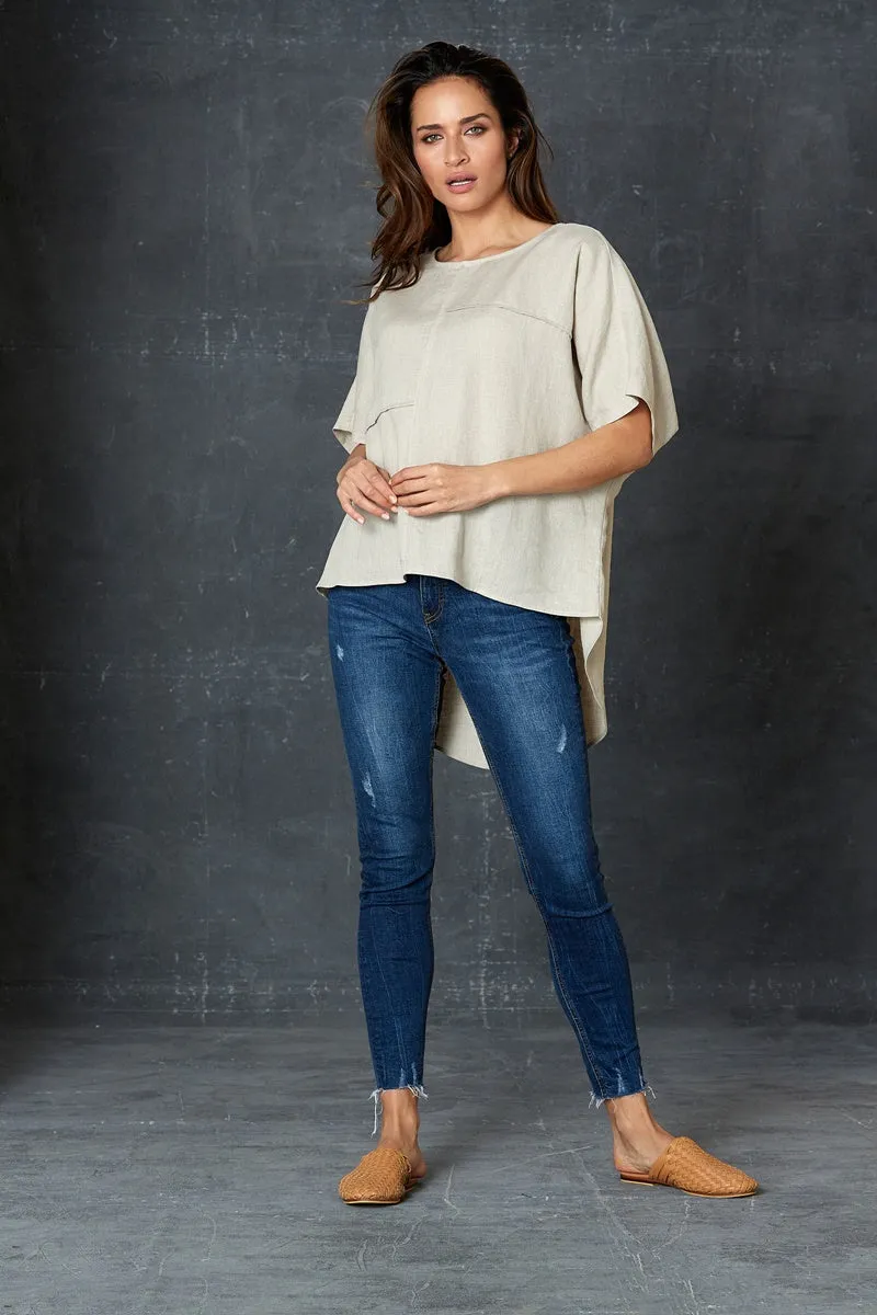 Eb & Ive - Bask Easy Top - Flax