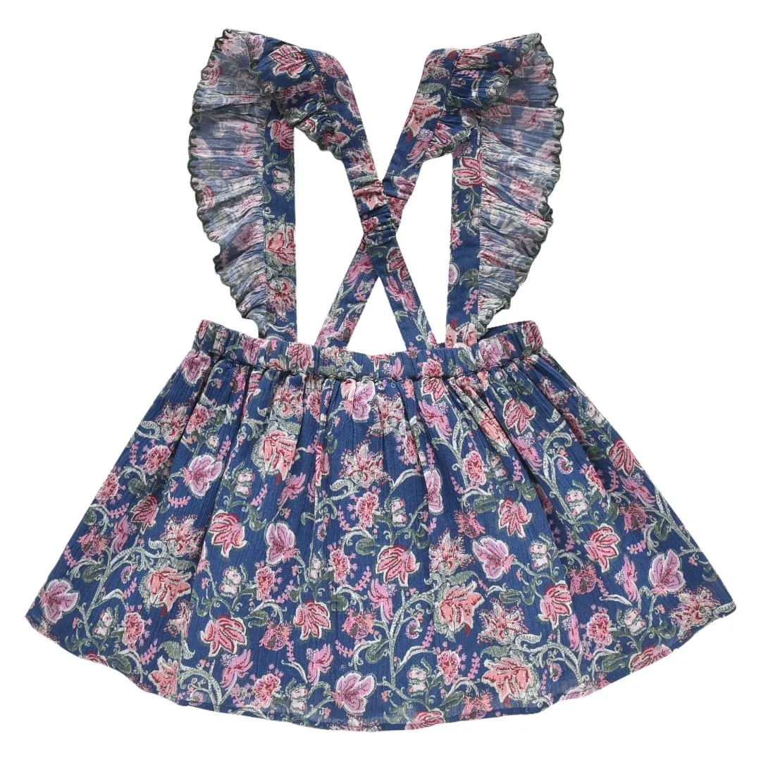 ELEONOR WILD FLOWERS SKIRT W/ SUSPENDERS