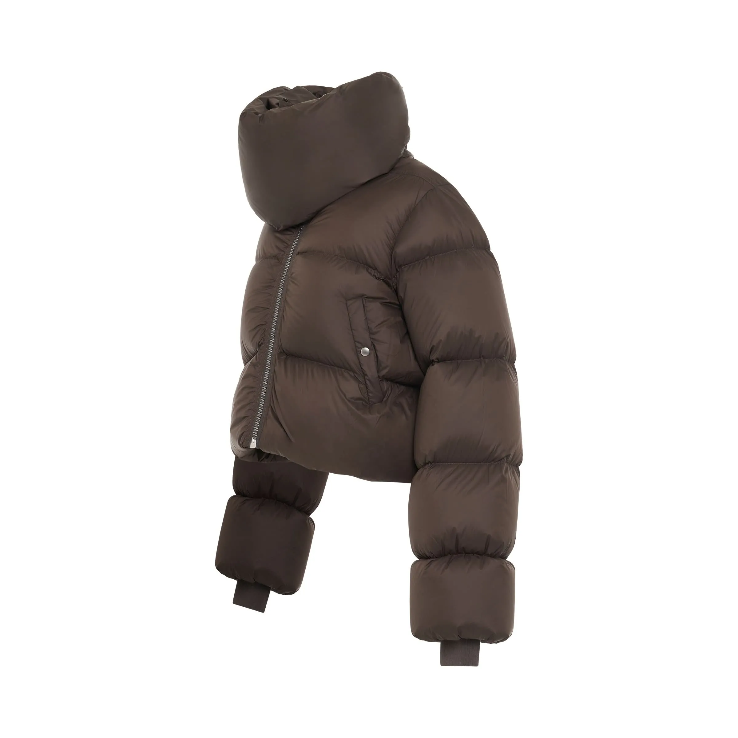 Funnel Neck Down Jacket in Dust