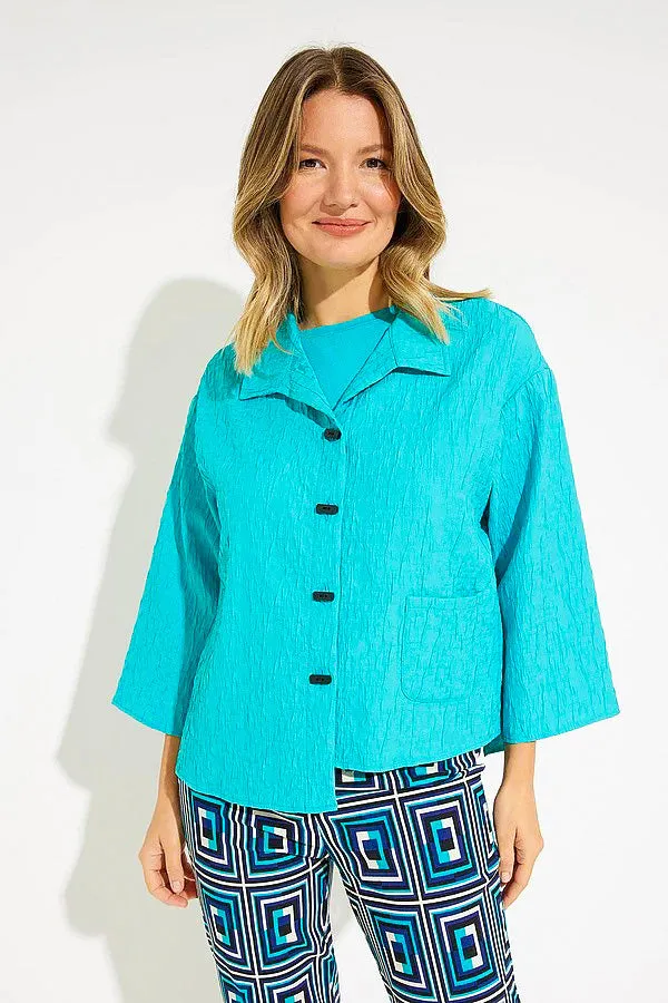 Joseph Ribkoff 231256 Palm Springs Blue Textured Lightweight Jacket