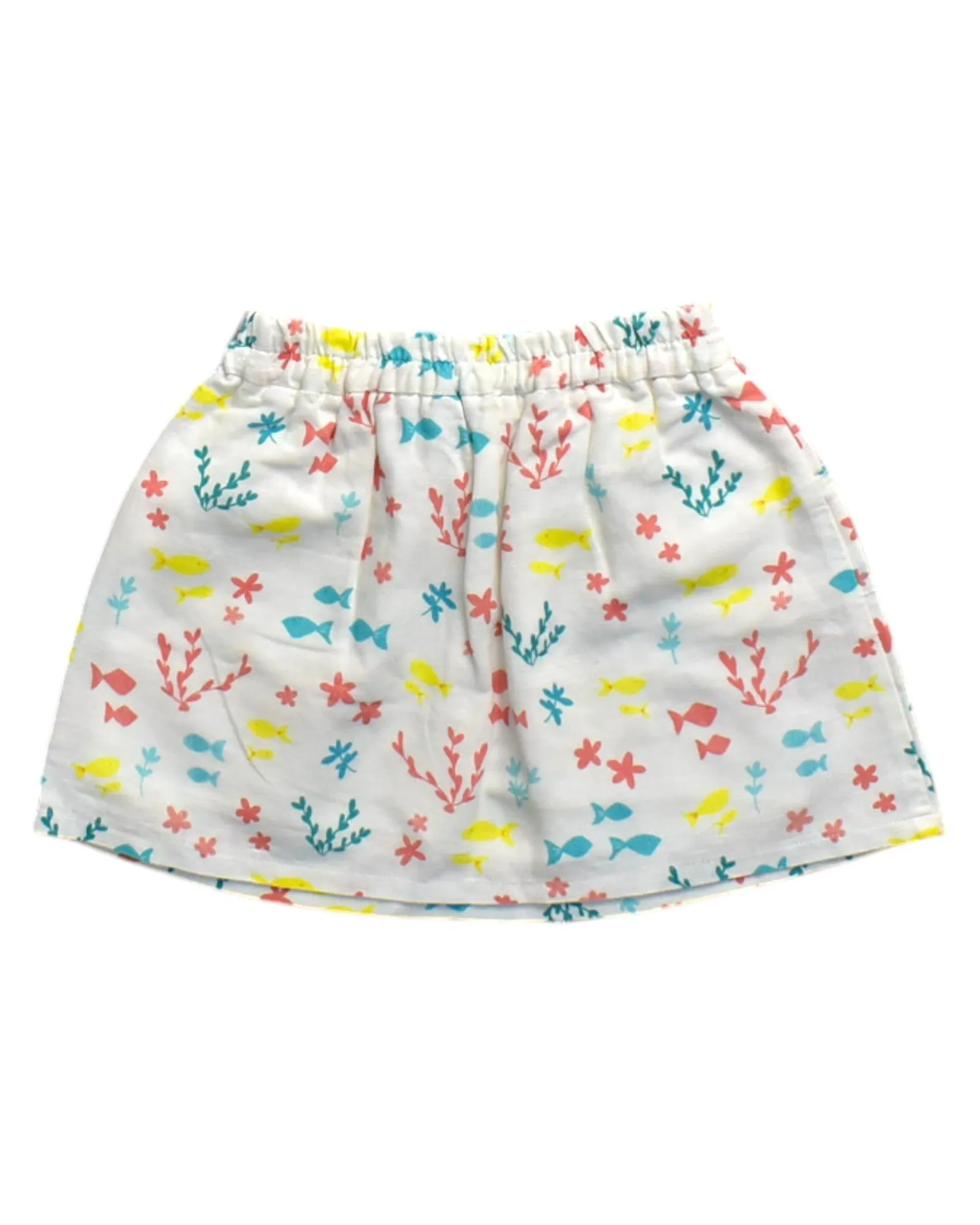 Kids Chocolate Fish Print Skirt 8Y