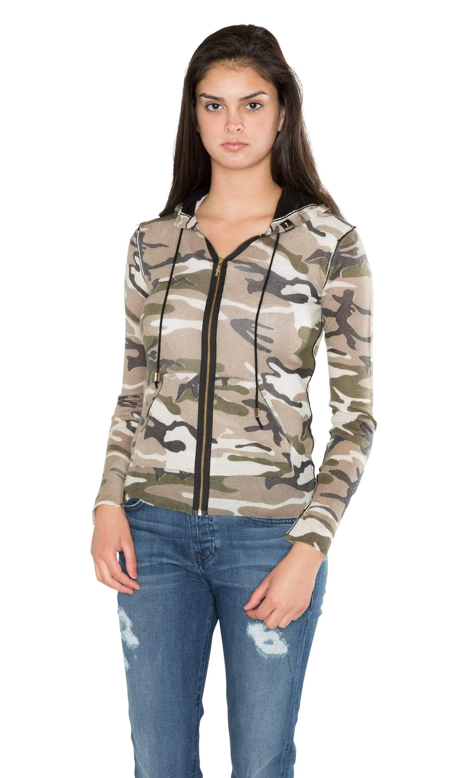 Knitwit Classic Zip Hoodie Light Cashmere - Camo