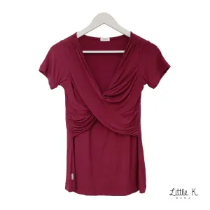 Little K Bamboo Mama PJ Maroon*