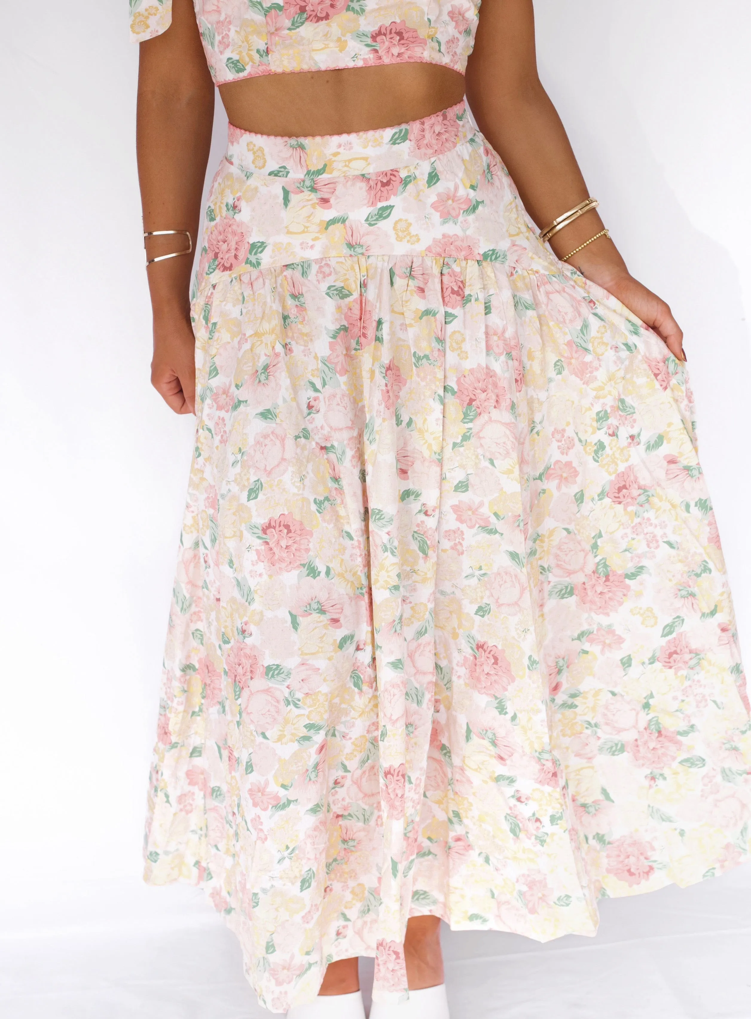 Lush Garden Midi Skirt