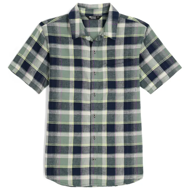 Mens Weisse Plaid Shirt