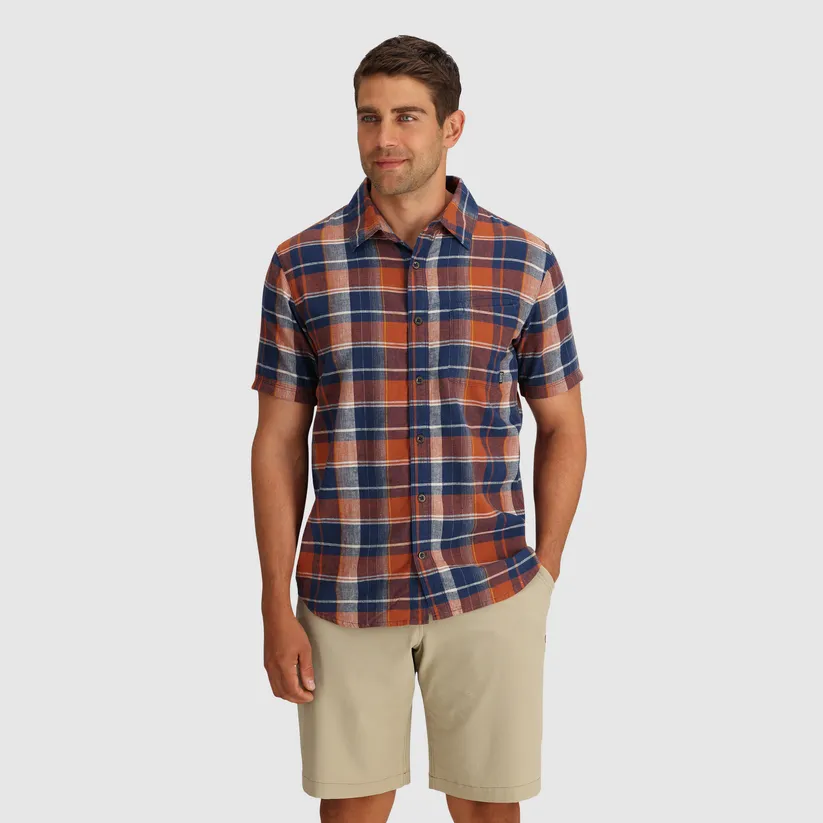 Mens Weisse Plaid Shirt