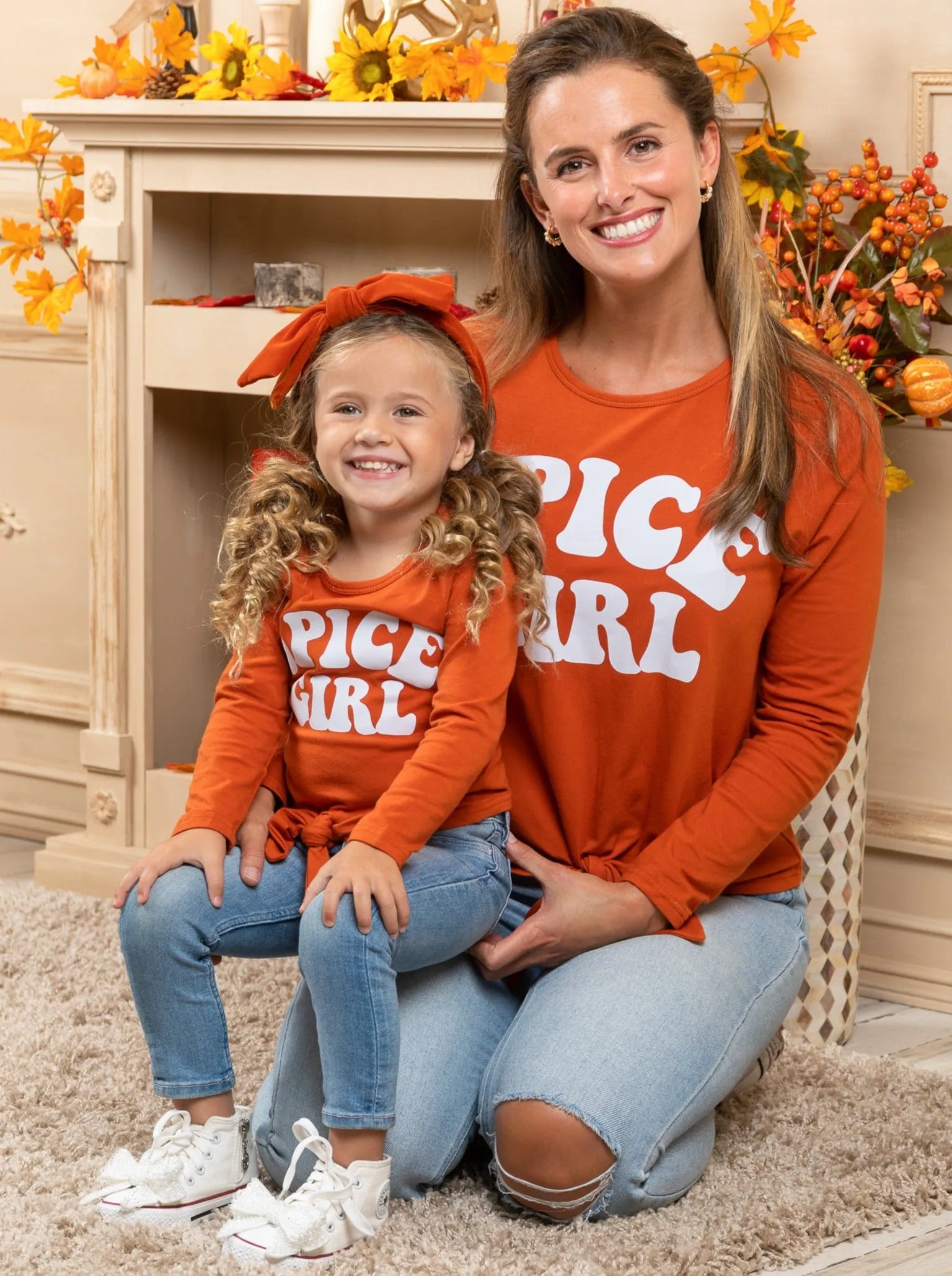 Mommy and Me Spice Girl Knot Hem Top