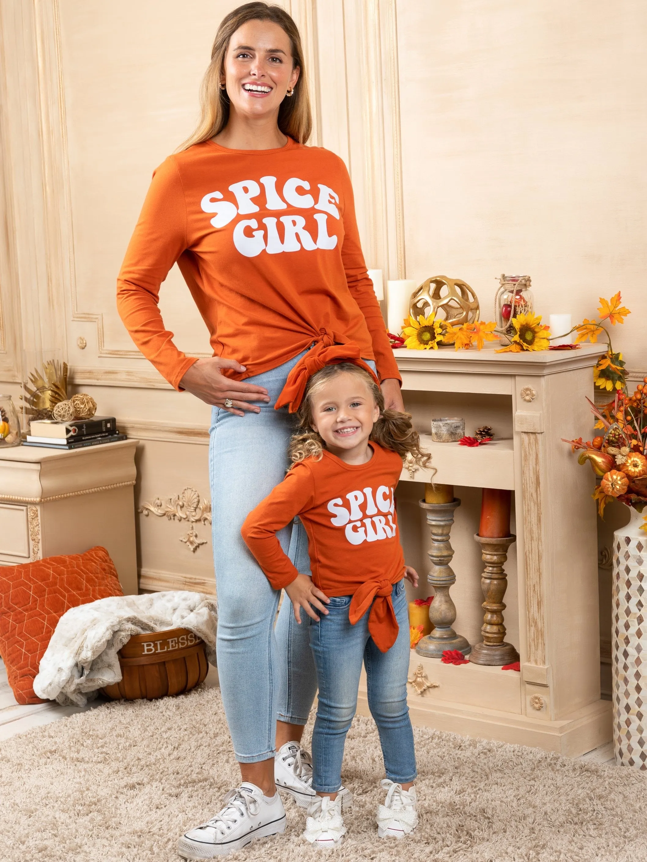 Mommy and Me Spice Girl Knot Hem Top