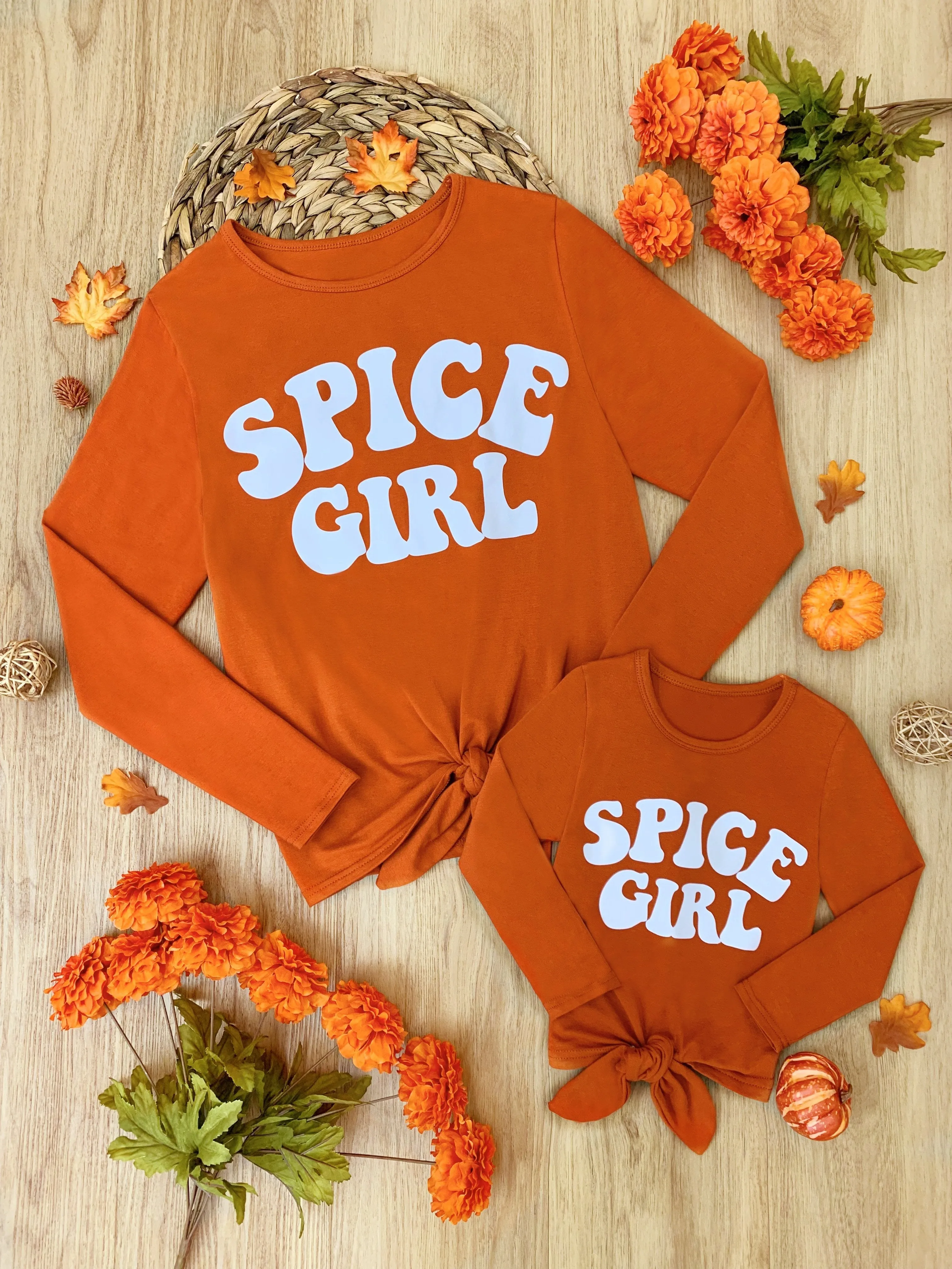 Mommy and Me Spice Girl Knot Hem Top