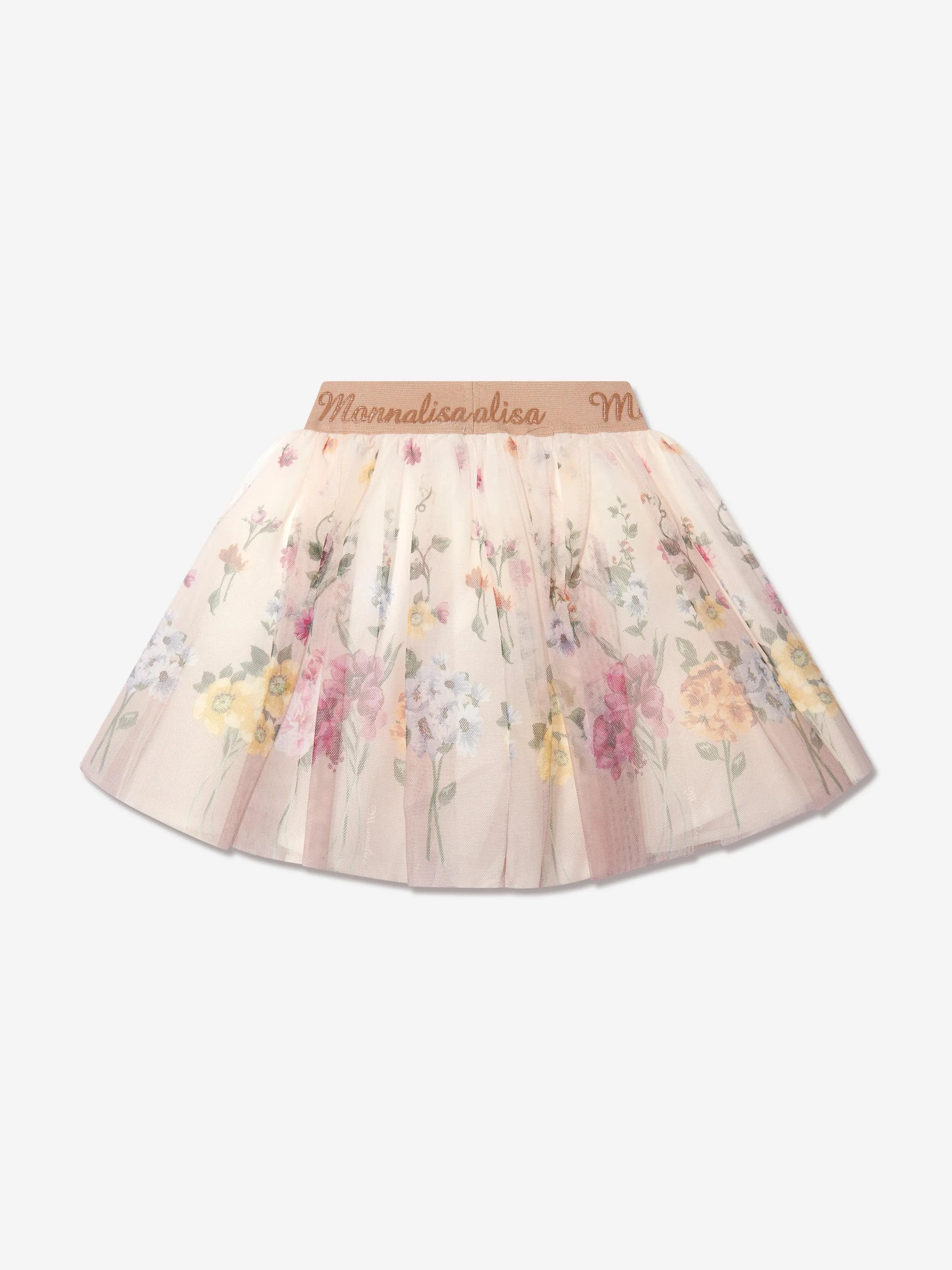 Monnalisa Girls Floral Tulle Skirt