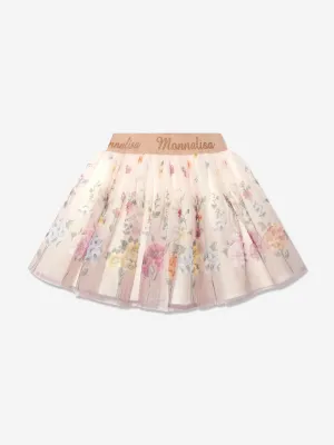 Monnalisa Girls Floral Tulle Skirt