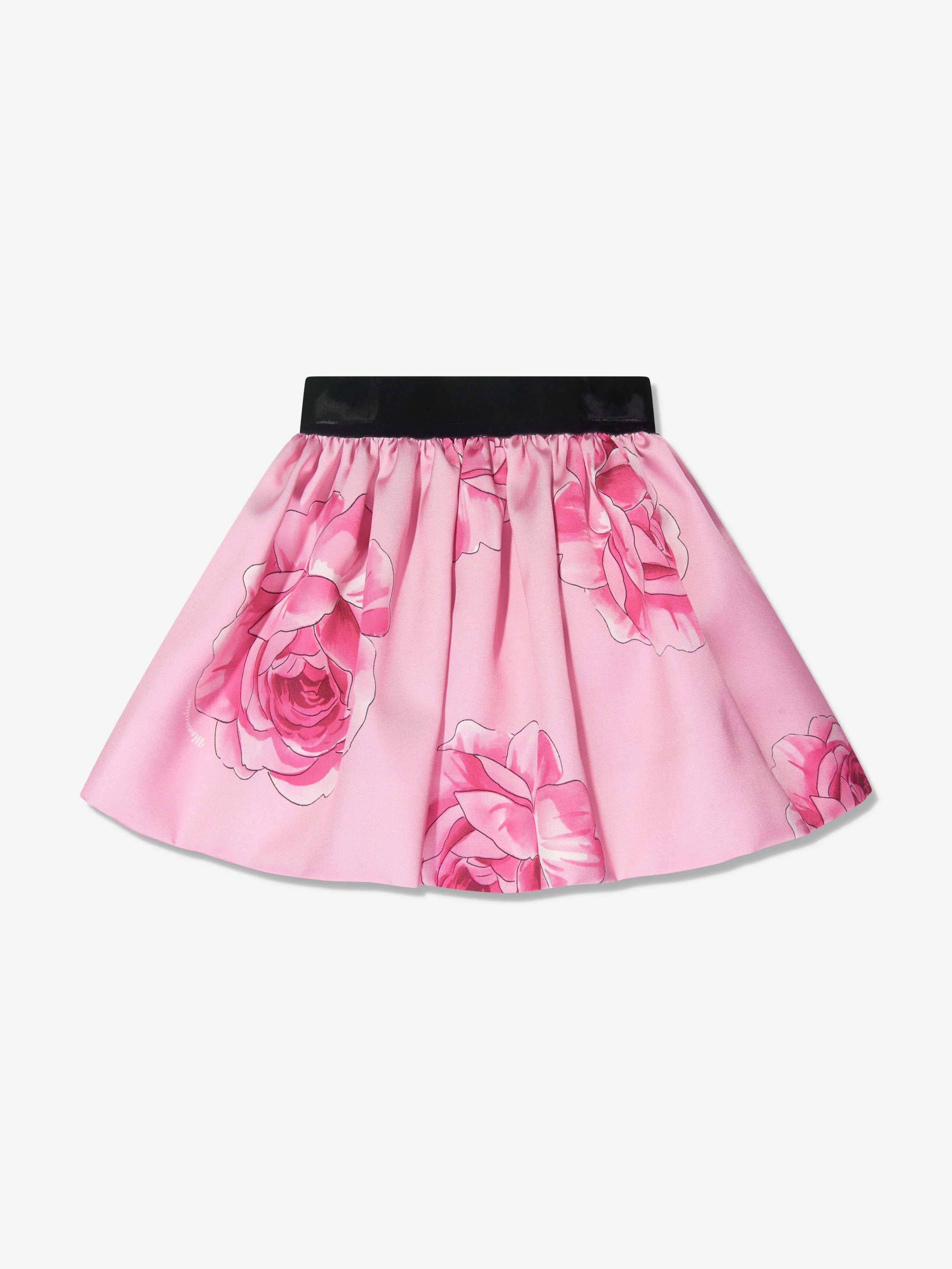 Monnalisa Girls Rose Mini Skirt in Pink