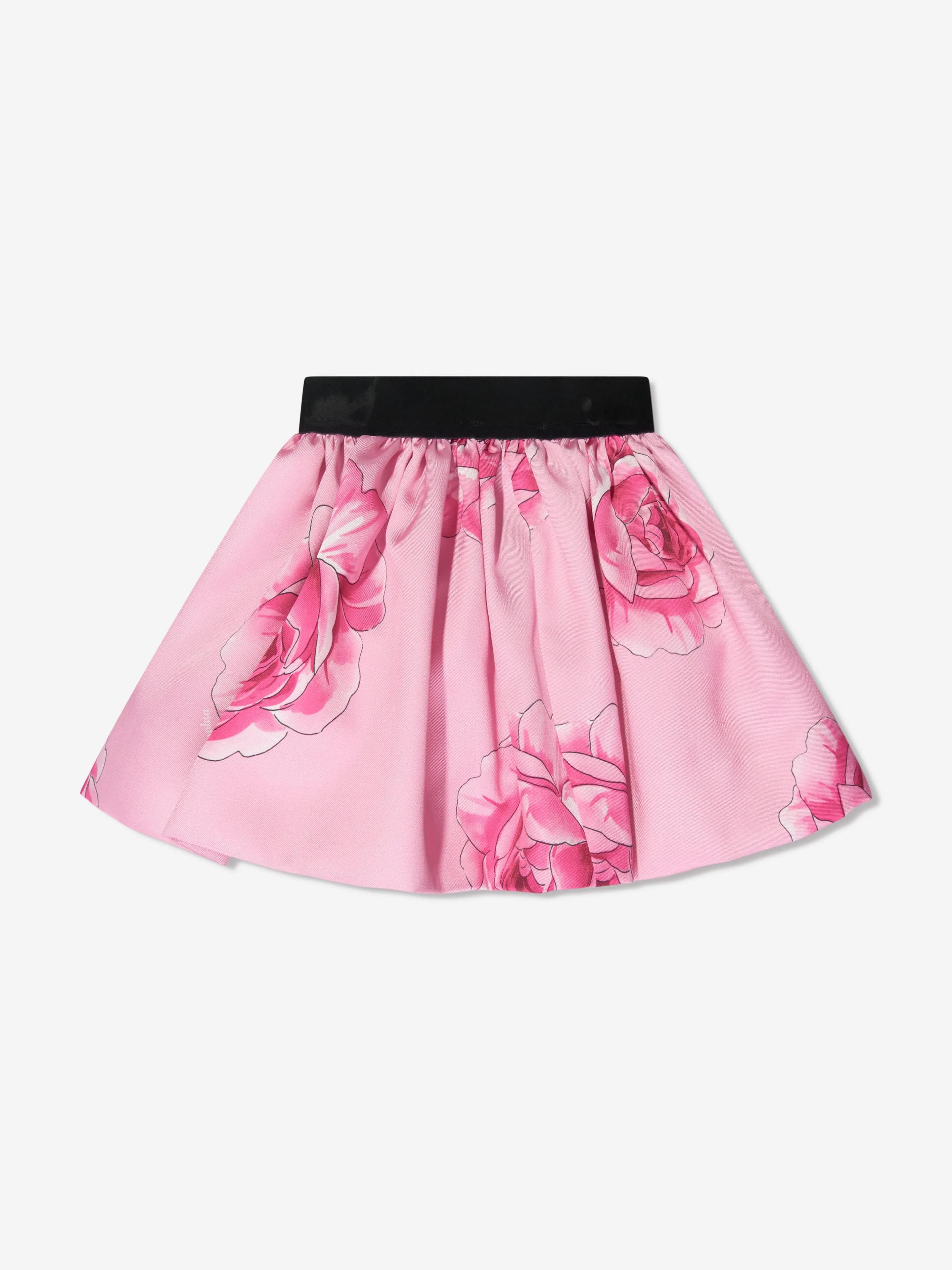 Monnalisa Girls Rose Mini Skirt in Pink