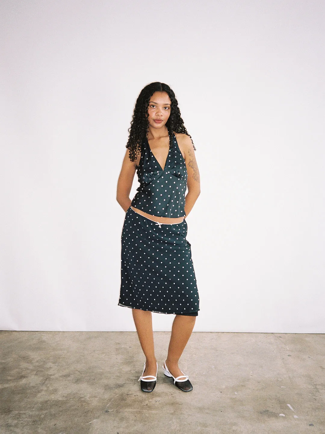 Oud Dot Skirt - Black/White