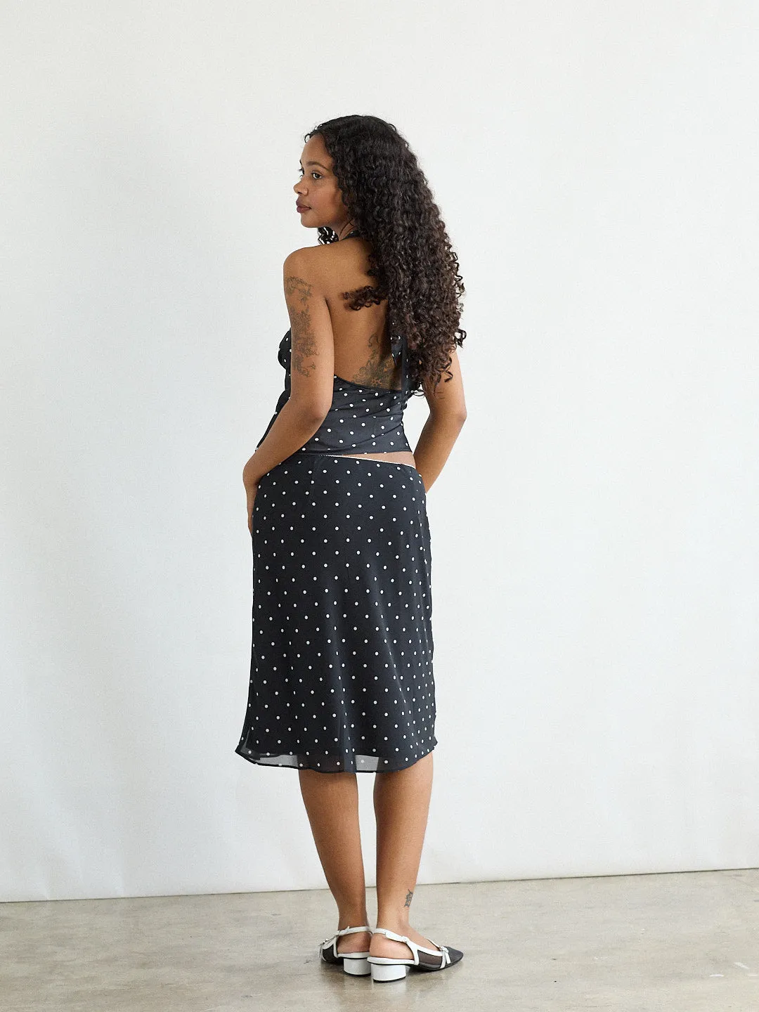 Oud Dot Skirt - Black/White