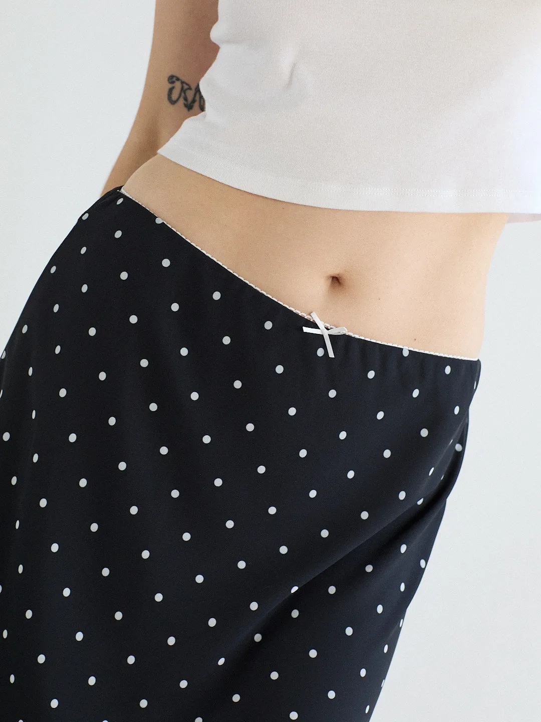 Oud Dot Skirt - Black/White