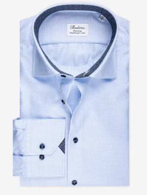 Pattern Inlay Shirt Blue