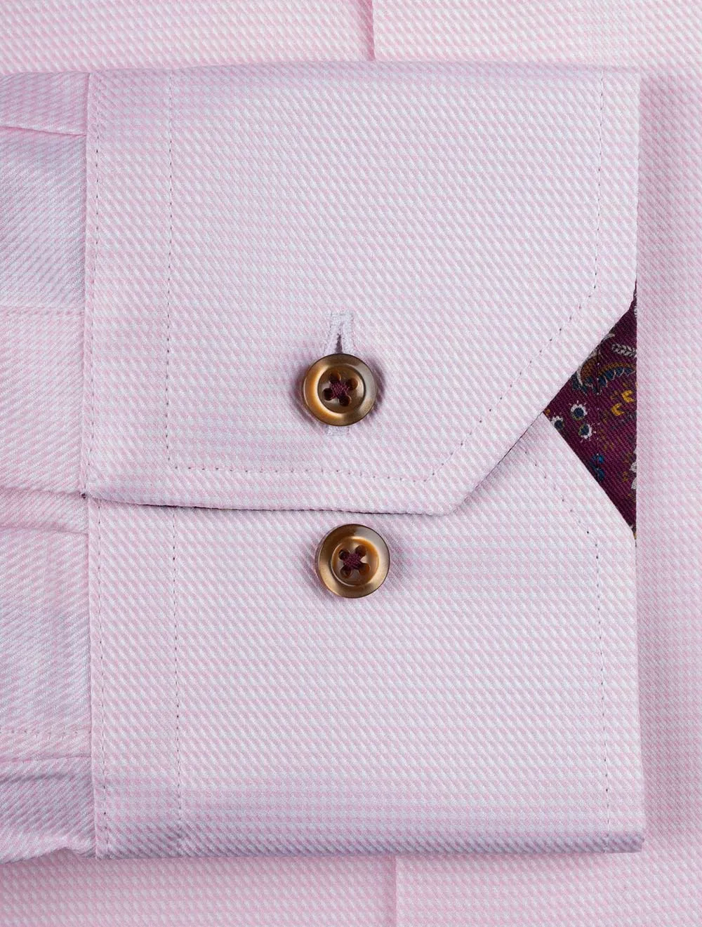 Pattern Inlay Shirt Pink