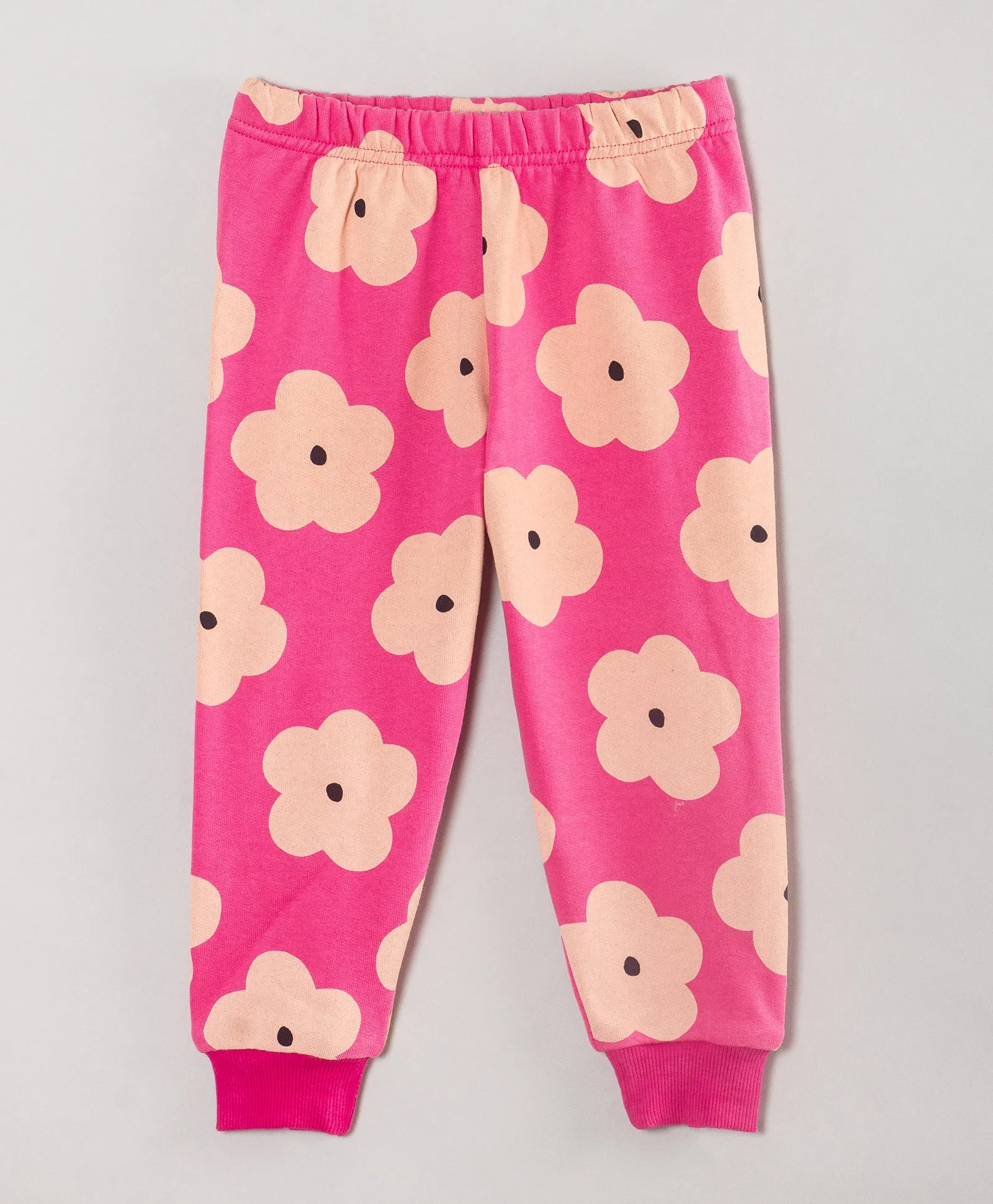 PINK BIG FLOWER PRINT TRACKSUIT