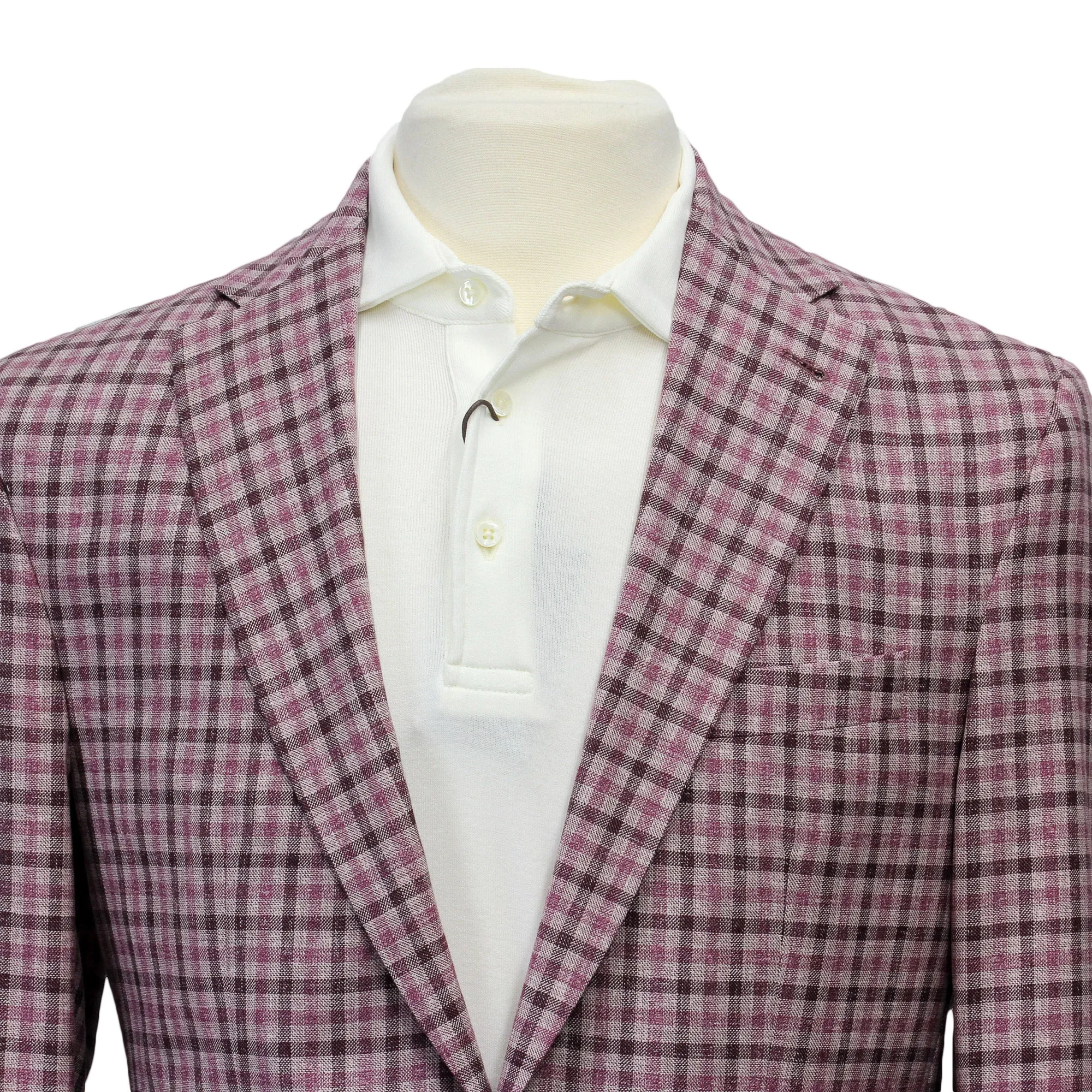 Pink Plaid Dallas Contemporary Fit Sport Jacket - Jack Victor