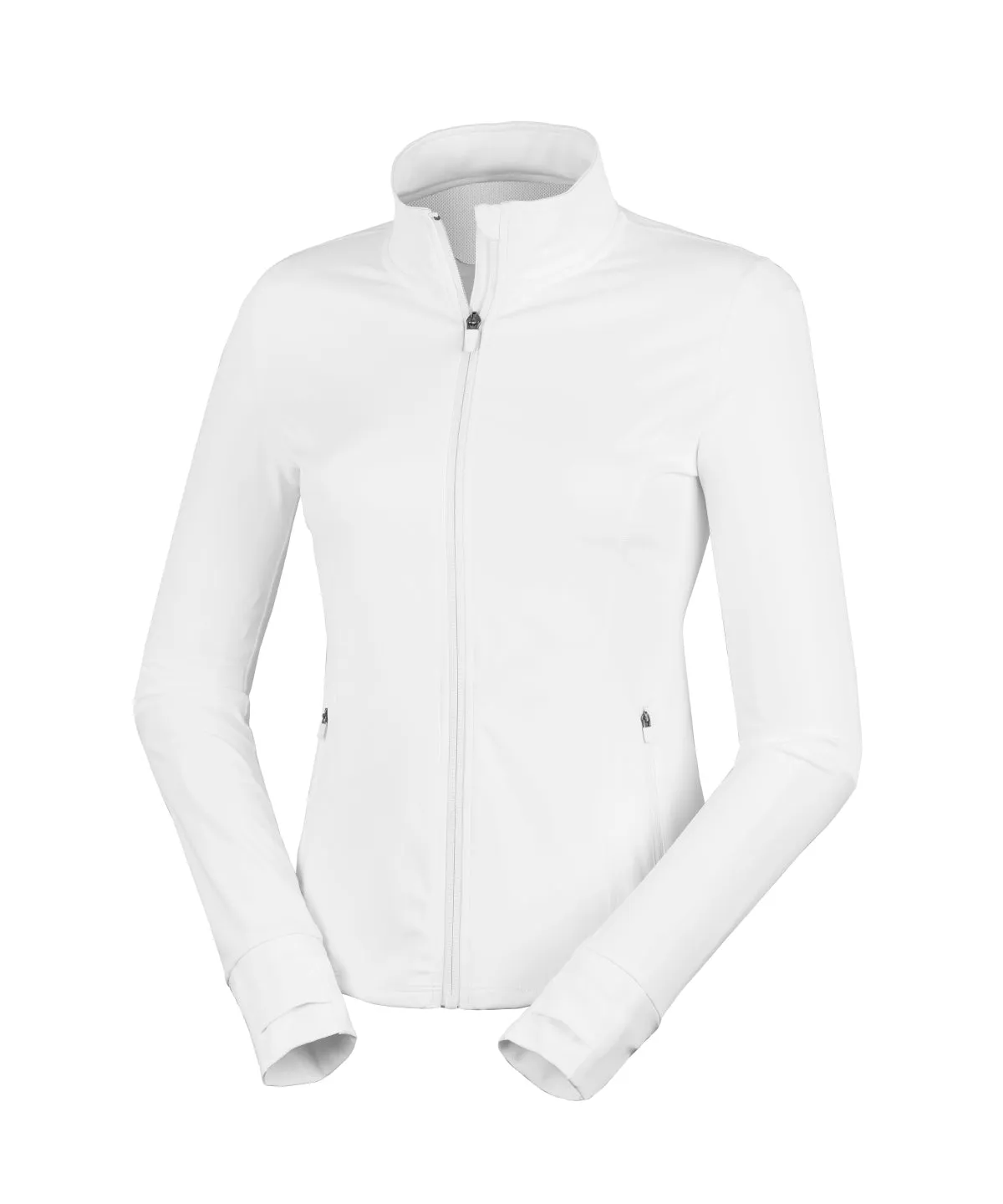 Spiro recycled womens fitness jacket | White