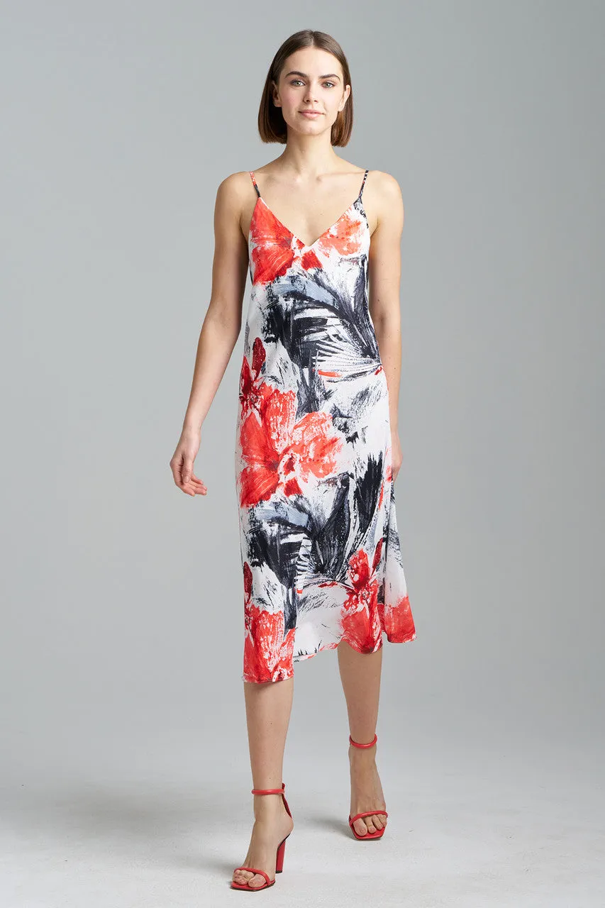 Sunset Palm Slip Dress