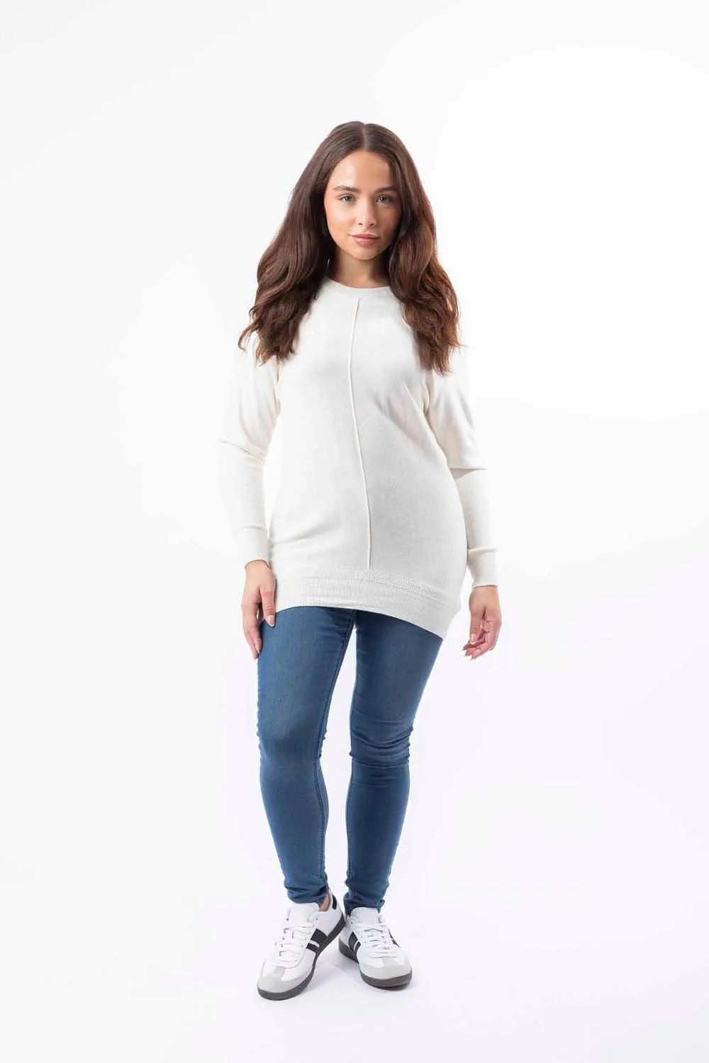 Thin Knit High Low Longline Jumper