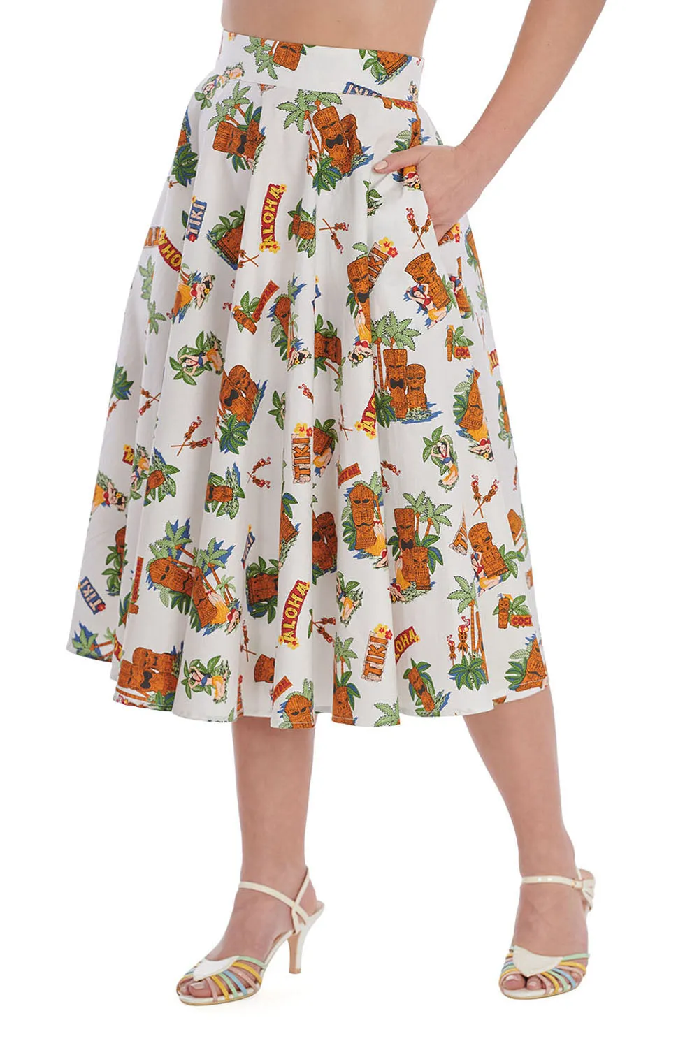 Tiki Club Swing Skirt by Banned