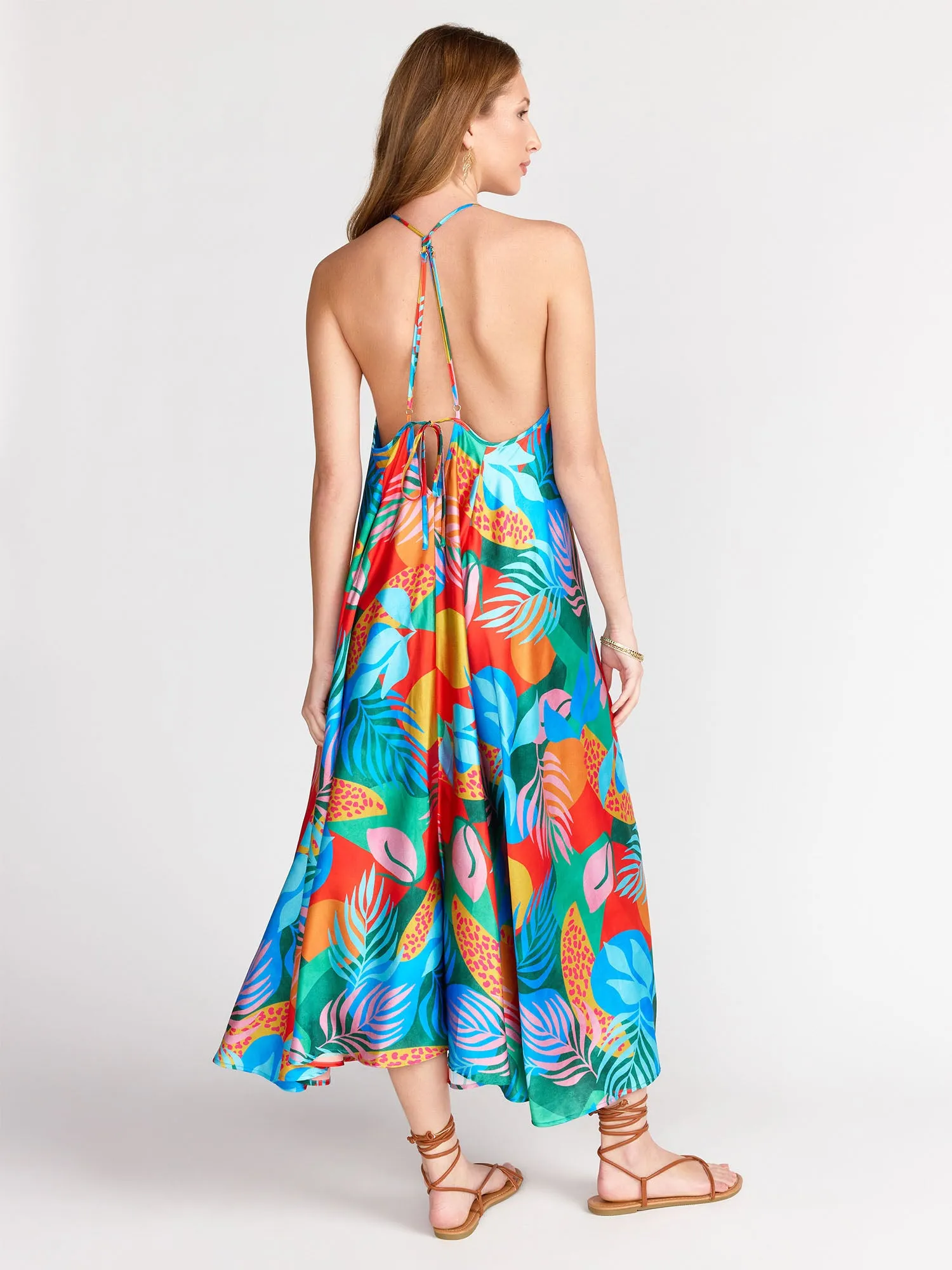 Tropical Print Slip Midi Dress - Dress Forum