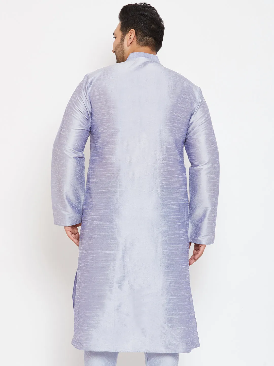 VASTRAMAY Lavender Silk Blend Men's Kurta