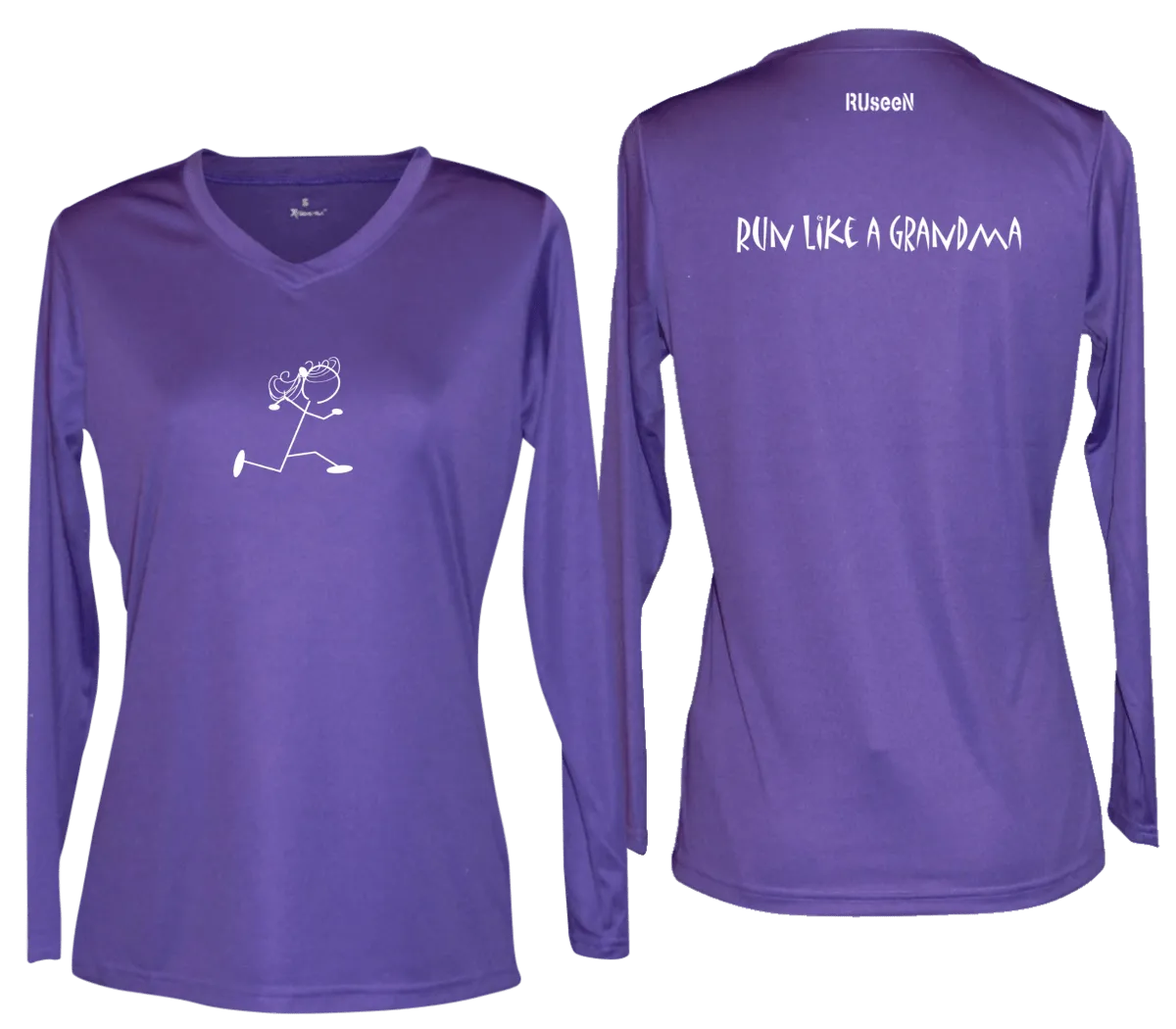 Women's Reflective Long Sleeve Shirt - Run Like a Grandma