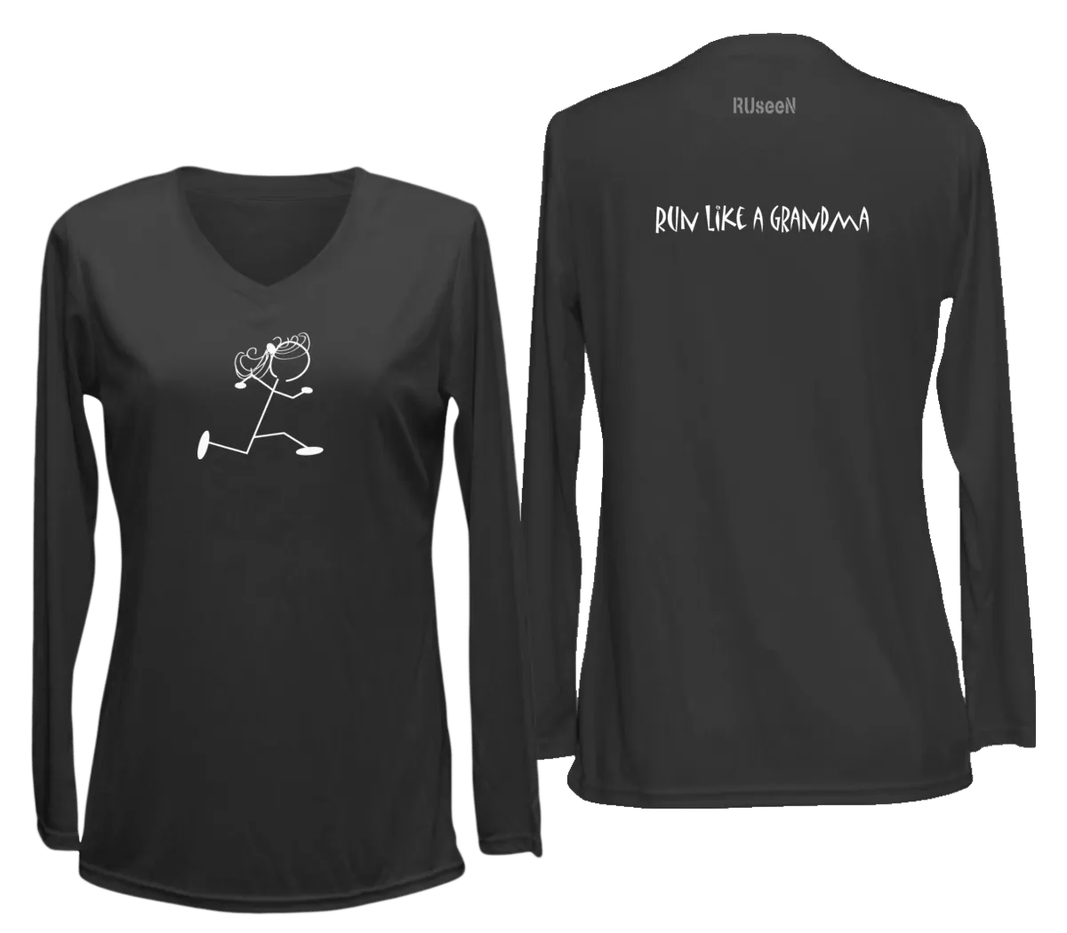 Women's Reflective Long Sleeve Shirt - Run Like a Grandma