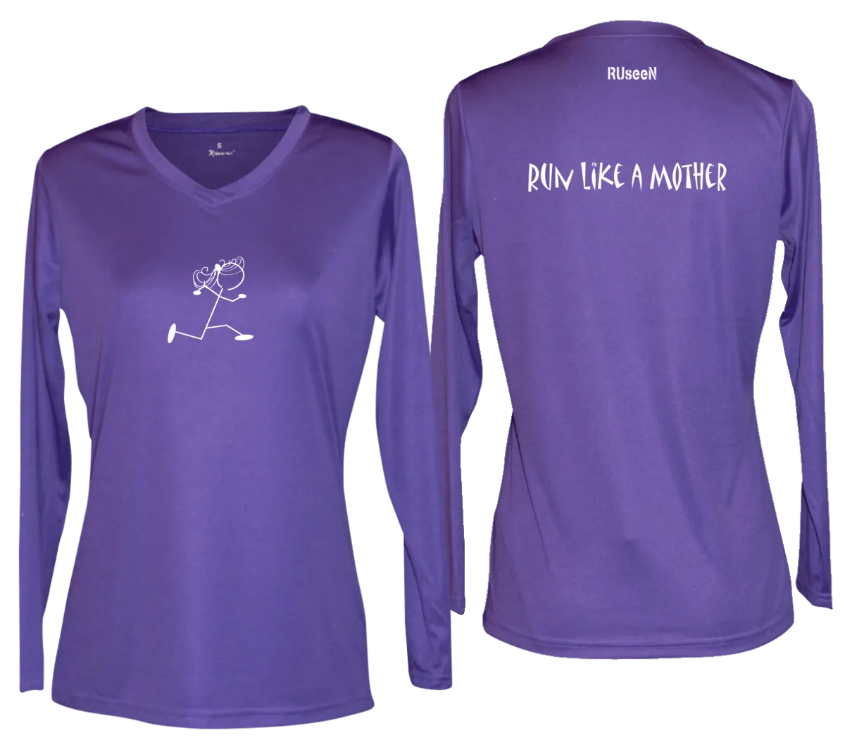 Women's Reflective Long Sleeve Shirt - Run Like a Mother