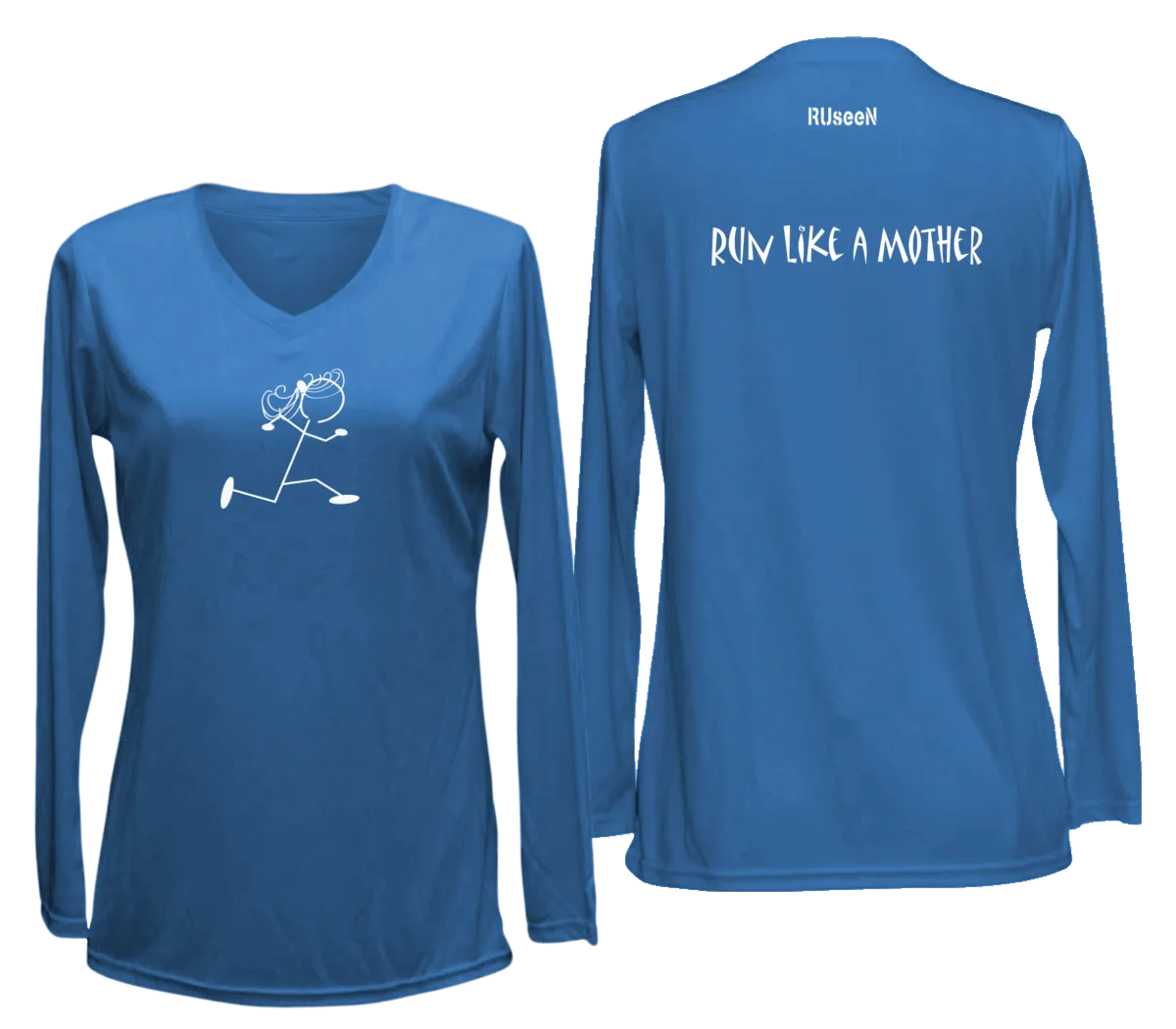 Women's Reflective Long Sleeve Shirt - Run Like a Mother