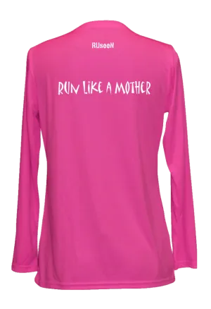 Women's Reflective Long Sleeve Shirt - Run Like a Mother