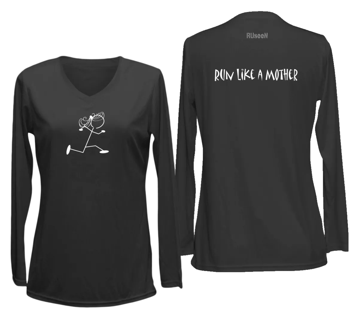 Women's Reflective Long Sleeve Shirt - Run Like a Mother