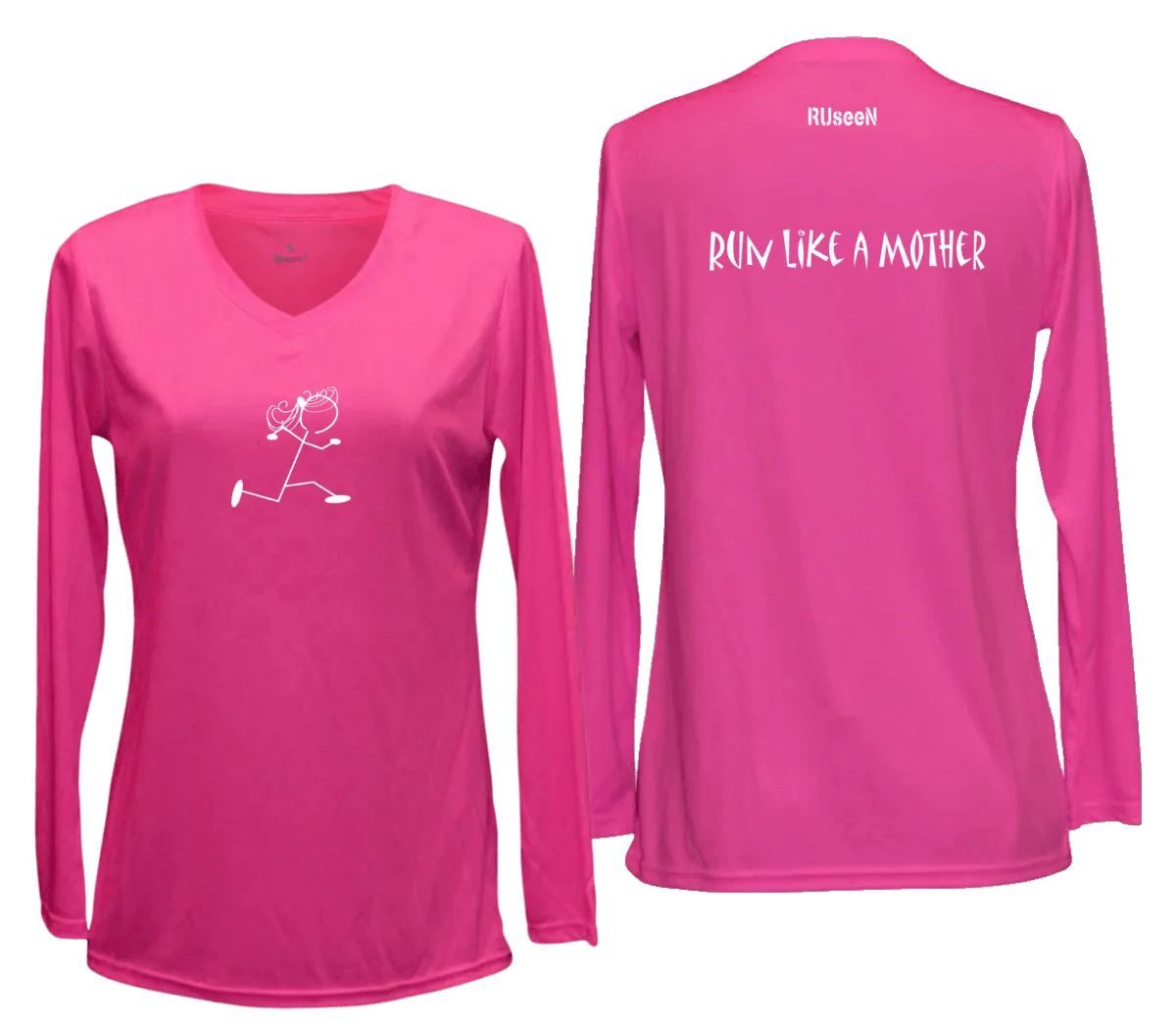 Women's Reflective Long Sleeve Shirt - Run Like a Mother