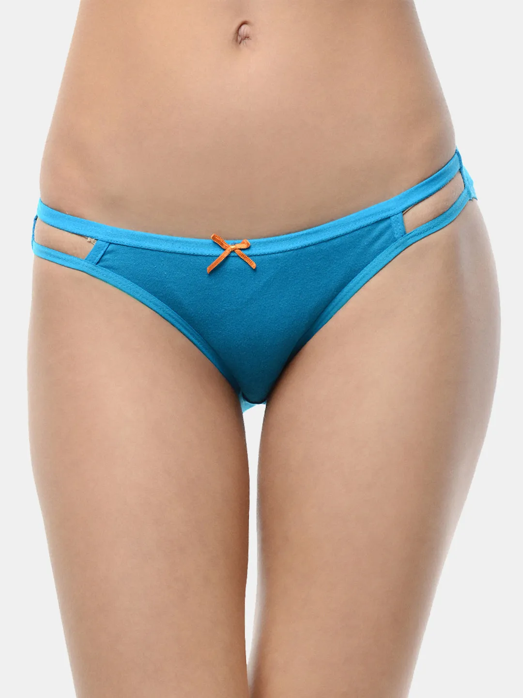 Women’s Solid Blue Mid-Rise Bikini Brief | MARY-SKY-1 |