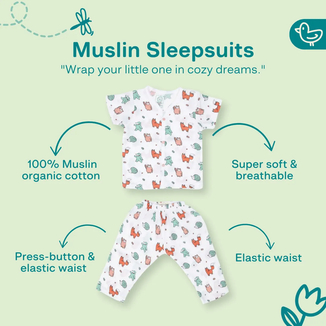 Woodlanders - Muslin Sleep Suit for babies and kids (Unisex)